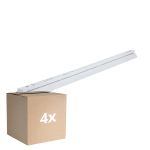 Monipakkaus 4x Noxion Loisteputkivalaisimet Click Heijastin V2 LED T8 | Sopii 1x 150cm LED Putki