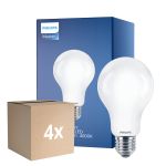 Monipakkaus 4x Philips Classic LED Lamppu E27 Päärynä Matta 13W 2000lm - 840 Kylmä Valkoinen | Korvaa 120W