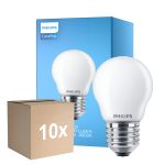Monipakkaus 10x Philips Corepro LED Lustre E27 Pallo Matta 6.5W 806lm - 840 Kylmä Valkoinen | Korvaa 60W