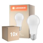 Monipakkaus 10x Ledvance Classic LED E27 Päärynä Matta 13W 1521lm - 840 Kylmä Valkoinen | Korvaa 100W