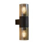 Eglo Seinävalaisin Cropani Musta Up & Down | IP54 - Sopii 2x E27