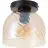 Brilliant Casto Kattovalo Lasi Metalli- Musta Beige | 190mm - Sopii 1x E27