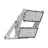 Ledvance LED Valonheitin Max Radial 10 Aluminium Harmaa 900W 172800lm 10D - 730 Lämmin Valkoinen | IP66 - Symmetrinen