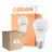 Monipakkaus 4x Osram LED Star Classic E27 Päärynä Matta 10W 1055lm - 827 Erittäin Lämmin Valkoinen | Valotunnistin - Korvaa 75W