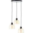 Brilliant Casto Riippuvalaisin Lasi Riippuvalaisin Metalli- Musta Beige | 510mm - Sopii 3x E27