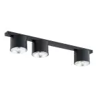 Emibig Kattovalo Nano Teräs Musta | Sopii 3x GU10 (AR111) - Max 12W