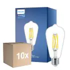 Monipakkaus 10x Philips MASTER Value LED Lamppu E27 Edison Filament Kirkas 5.9W 806lm - 922-927 Dim to Warm | Paras Värintoisto - Korvaa 60W