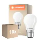 Monipakkaus 10x Ledvance Classic LED B22 Päärynä Matta 3.4W 470lm - 827 Erittäin Lämmin Valkoinen | Himmennettävä - Korvaa 40W