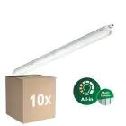 Monipakkaus 10x Philips LED Loisteputkivalaisimet Vedenkestävä Coreline WT120C G3 28W 4600lm - 840 Kylmä Valkoinen | 120cm - Korvaa 2x36W