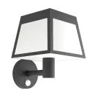 Eglo Seinävalaisin Altilia Solar Musta 7W 800lm - 830 Lämmin Valkoinen | IP65 - Liiketunnistin